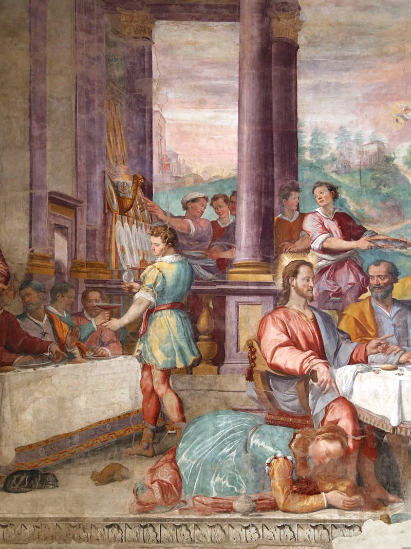 Santissima Annunziata - Firenze, Cena in casa del fariseo, dettaglio 2
